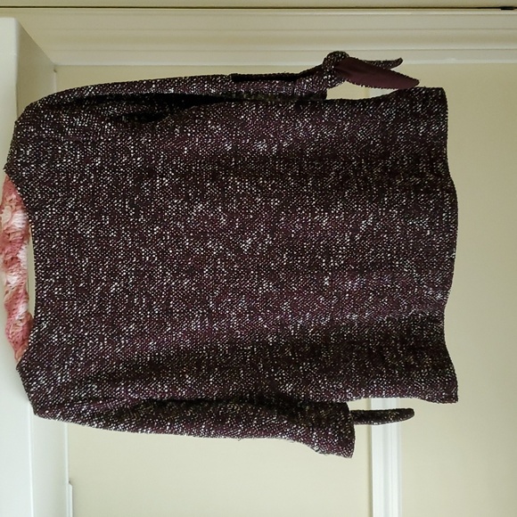 Ann Taylor 3/4 Sleeve Textured Tweed Top - Picture 4 of 5